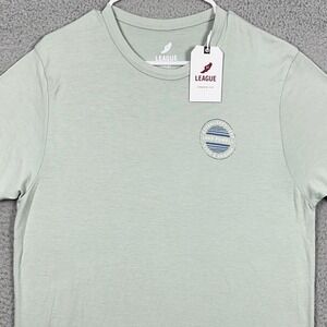 NEW League 91 Mens Large T-Shirt Graphic Tee Gray Lake Powell Stretch Crewneck
